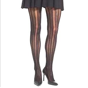 Spanx Uptown Tight-End Tights Patterned Bodyshaping Black